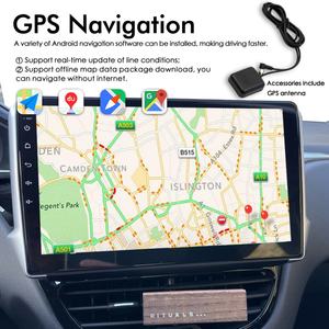 Autoradio Android 13 avec commande vocale IA, 128 Go, GPS pour Peugeot 2008 208 Série 2012-2018, Lecteur multimédia vidéo, CarPlay, Navigation, Stéréo - Product Image 4