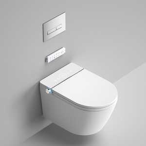 WC intelligent mural électronique de luxe, toilette automatique monobloc 9901-blanc - Product Image 1