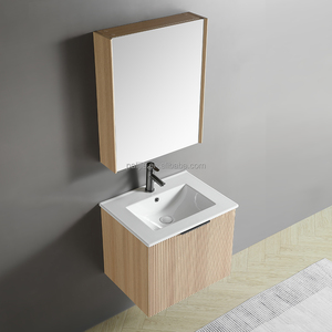Mueble de Baño de Pared de Lujo con Diseño en Relieve, Mueble de Baño Rectangular de PVC - Product Image 4