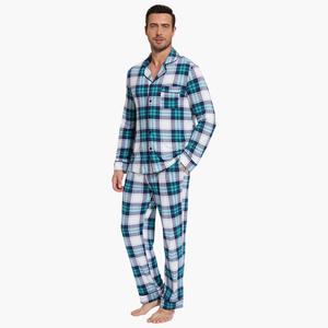 Pyjamas de luxe pour hommes, vêtements de détente en bambou de haute qualité, impressions de logo personnalisées, vêtements de nuit - Product Image 2