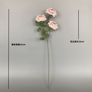 Fabric Diamond Rose Artificial <b>Flowers</b> Single Branch High Simulation <b>Silk</b> <b>Flower</b> Wedding Home Decor Outdoor Props - Product Image 4