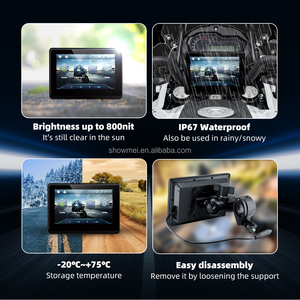 จอแสดงผลไร้สายขนาด 5 นิ้วสำหรับมอเตอร์ไซค์ รองรับ CarPlay และ Android Auto พร้อมระบบนำทาง GPS สำหรับมอเตอร์ไซค์  รองรับ BT TPMS  หน้าจอหมุนได้ทั้งแนวนอนและแนวตั้ง - Product Image 6