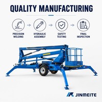 Plateforme élévatrice pour le nettoyage de vitres en hauteur, alimentée à l'essence/diesel/électricité, hauteur maximale de 18 m, table de 1200x800 mm