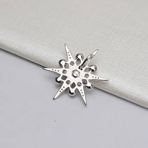 จี้รูปปลาดาวเงินแท้ S925 ประดับมุกหลายเม็ด พร้อมสร้อยคอเปล่า ดีไซน์ทันสมัย สำหรับงาน DIY ของขวัญในโอกาสต่างๆ - Product Image 4