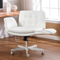 Chaise de maquillage en cuir PU confortable, pivotante et réglable, pour ordinateur, bureau, maison