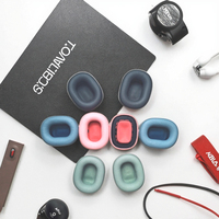 Vente flash - Coussinets d'oreille de remplacement en cuir protéiné de haute qualité, mousse et aimant, pour écouteurs Air-Pods Max