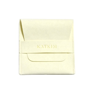 Sac en microfibre crème de haute qualité, personnalisé, en gros, petit format, pour bijoux, pochette cadeau - Product Image 6