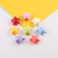 Pendentifs étoiles en acrylique couleur macaron, pendentifs étoiles 3D perlés pour la fabrication de bijoux, bracelets perlés, colliers et autres accessoires