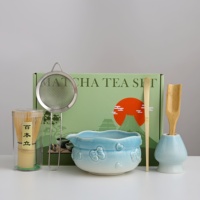 Ensemble de thé matcha portable en céramique et porcelaine traditionnelle chinoise de marque MingCheng, d'origine Fujian, de qualité alimentaire, fouet et bol, style zen asiatique