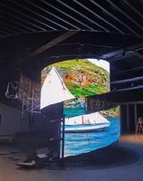 P1.86 Indoor Vollfarb-Soft-Flexibles LED-Modul 500 Nits Hohe Helligkeit SMD RGB Videowand-Panel Gebogene Anzeige U-Bahn OEM SDK