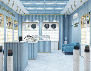 Modern Display Showcase Retail Store Eyewear Display Shelves Custom Optical Shop Interior Design - Product Image 3