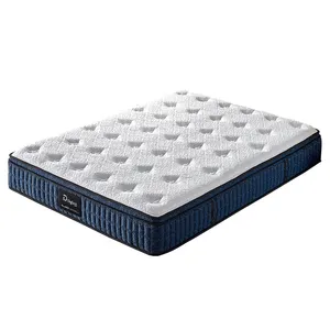 Fabricant chinois Nouveau design OEM/ODM Matelas pleine grandeur Cool tissu Matelas latex à ressorts ensachés