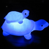 Veilleuse, lampe de nuit LED portable pour enfant et mère tortue tortue avec lampe flash changeante à 7 couleurs, veilleuse