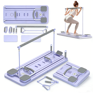Tavola Pieghevole Portatile per Pilates con Sistema di Scorrimento per Allenamento Core a <span class=keywords><strong>Casa</strong></span> - Product Image 2