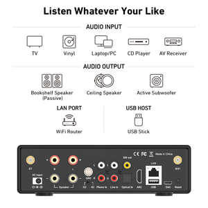 Arylic H50 50Wx2 inalámbrico AirPlay2 HDMI ARC receptor <span class=keywords><strong>de</strong></span> música <span class=keywords><strong>Google</strong></span> Cast WiFi BT <span class=keywords><strong>amplificador</strong></span> <span class=keywords><strong>de</strong></span> Audio para sistema <span class=keywords><strong>de</strong></span> <span class=keywords><strong>sonido</strong></span> doméstico - Product Image 3