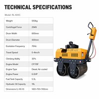 Mini-compacteur routier pour le compactage de l'asphalte et du sol |   Directement de l'usine