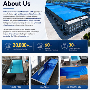 โรงแรมการ์เด้น ลักชัวรี่ ไฟเบอร์กลาส สระว่ายน้ำสำหรับผู้ใหญ่ สปาจากุซซี่ สระว่ายน้ำคอนเทนเนอร์กลางแจ้ง สระว่ายน้ำสำเร็จรูปแบบตั้งพื้น - Product Image 6