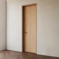 Puertas Interiores de Alta Calidad, Madera de Roble Blanco, Corte Natural, Núcleo Sólido, Puerta Lisa con Cerradura Magnética y Bisagras Ocultas