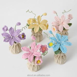 Maceta de Ganchillo Vintage para Flores, Maceta Tejida a Mano para Orquídeas, Maceta de Ganchillo para Plantas - Product Image 1