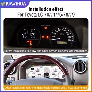 NaviHua Headunit Upgrade <b>Car</b> Digital Cluster LCD Dashboard <b>Speedometer</b> Virtual Cockpit <b>for</b> Toyota Land Cruiser LC70 71 76 78 79 - Product Image 2