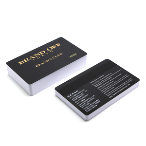 Membresía VIP Tarjeta de plástico de PVC Logotipo dorado Serigrafiado con acabado de estampado en caliente Tarjeta magnética para acceso al club - Product Image 4