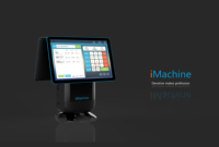 Imachine A1 PLUS #   Terminal Punto de Venta Todo en Uno con Pantalla Táctil de 14\" + 14\" y Impresora para Restaurante