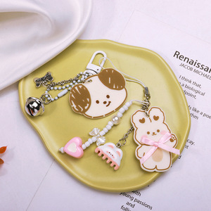 Nuevo Animal dibujos animados lindo femenino aleación llavero teléfono bolsa decoración acrílico colgante - Product Image 1