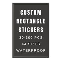 Stiker Vinyl Persegi Panjang Custom Tahan Air Mengkilap Perekat Sendiri Cetak Stiker Logo Label Kemasan Roll Die Cut Design