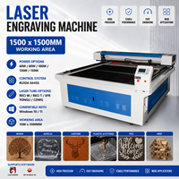 Machine de découpe laser CO2 100W 1515 Machine de gravure laser à partir de laser 1500x1500mm