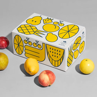 Boîte cadeau en carton ondulé personnalisée avec fenêtre découpée, emballage haute résistance pour l'exportation de fruits frais et la remise de cadeaux de luxe