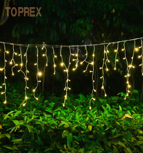 TOPREX cadena extensible al aire libre Luz de hadas impermeable Navidad vacaciones carámbano cortina Decoración - Product Image 2