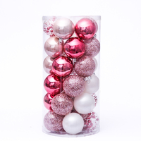 Décorations de Noël SHUANGYUAN, boules en plastique et PET mélangées, peintes à la main, ornements Bolas De Navidad