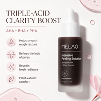 Solution Peeling AHA BHA PHA, Sérum Exfoliant, Lisse la Peau Rugueuse, Affine les Pores, Éclaircissant, Éclat, Doux, Marque Privée OEM ODM