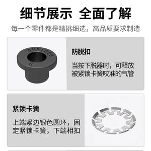 Conector Rápido Neumático Tipo Y de Tres Vías para Manguera de Aire, Manguera Industrial de Plástico PU para Brazos Robóticos - Product Image 4