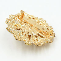 Prix usine plaqué or fleur strass broches pour ceinture chaise Bouquet bougie broche vêtements accessoire décoration