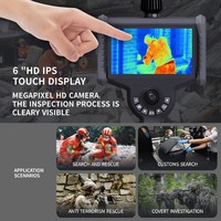 Videoscoop Thermische Beeldvorming 6-inch Scherm 360 °   Rotatie IP67 waterdichte video-endoscoop voor detectie van verborgen illegale apparaten