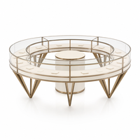Vitrine de présentation de bijoux en diamant personnalisable, comptoir, meuble pour kiosque à bijoux et boutique de détail, vente en gros