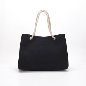 <span class=keywords><strong>2022</strong></span> le più nuove borse tote borsa tote in tela di grande capacità borsa Tote in corda di canapa Casual all'aperto con cerniera per le donne - Product Image 1