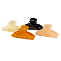 CANYUAN Personnalisé 8.5cm Tempérament Strass Cheveux Griffe UVprint Or lettres d'amour Acétate Griffe Clip Haute Qualité Cheveux Accessoires