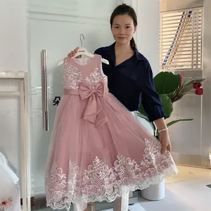 2024 new Lace children's long dress banquet clothes