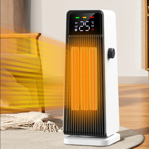 Ventilateur de bureau portable électrique avec chauffage en céramique PTC, télécommande et protection contre la surchauffe pour une utilisation en hiver dans les pièces. - Product Image 1