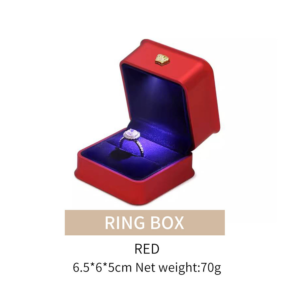 กล่องใส่แหวน สีแดง