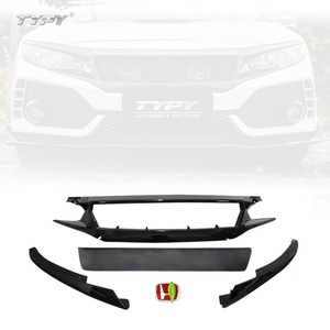 Parrilla Delantera Estilo JS de Fibra de Carbono para Honda Civic 10ª Generación 2016-2021, Precio de Fábrica - Product Image 1