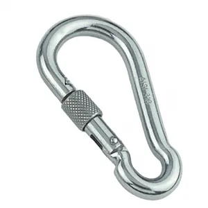 Rigging hardware 304 stainless steel spring safety hook climbing hook key chain hook