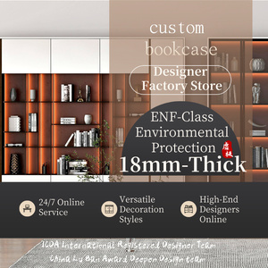 Libreria Moderna in <span class=keywords><strong>MDF</strong></span> a 6 Ripiani con Ante, Scaffale Alto ad Angolo per Soggiorno, Camera da Letto e Ufficio - Product Image 1