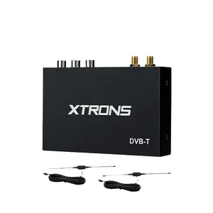 Xtrons antena dupla fv010 hd sd, receptor de tv digital para carro, dvb-t