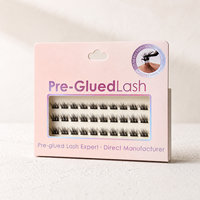 Kit de cils en grappe ultra longue durée, boîte d'emballage vide pour cils en grappe, design demi-cils, commandes en gros pour la vente en gros