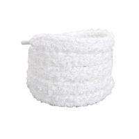 Lacets doux et moelleux pour baskets, lacets de remplacement en peluche rose, blanc, beige
