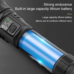 Linterna Táctica LED <span class=keywords><strong>Recargable</strong></span> por USB, 1000m <span class=keywords><strong>de</strong></span> Brillo, Alta Potencia, Impermeable, Cuerpo <span class=keywords><strong>de</strong></span> ABS, Lámpara para Exteriores y <span class=keywords><strong>Camping</strong></span> - Product Image 2