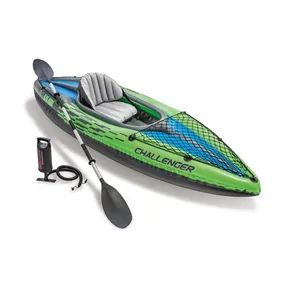 in stock Amazon Best Seller 68305 Challenger K1 One Person single Inflatable air Kayak canoe boat With Oar Pump